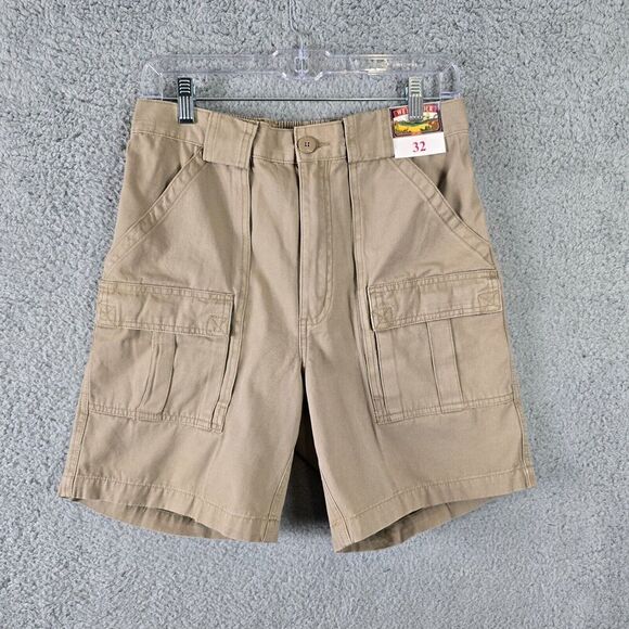 Weekender Cargo Hiking Shorts Mens 32x7 Tan Elastic Waist Outdoor Fishing Boat - Picture 1 of 5